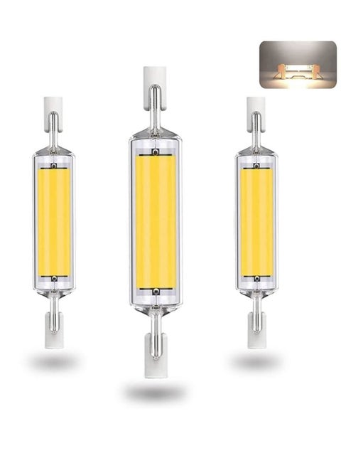 78mm R7s LED Bulb, 10W Double Ended J Base T3 LED Replacement for Halogen Light Bulbs 100W, Sapphire Epistar 3rd Generation 1000lm COB LED 4000K Natural Light CRI 85 (3PCS)