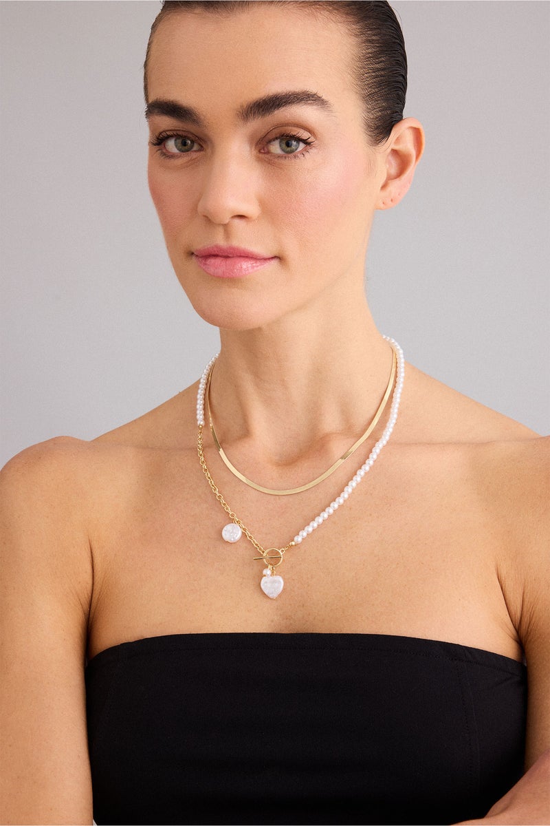 DeFacto Gold Woman Woman 2 Piece Necklace Set Casual - Image 1