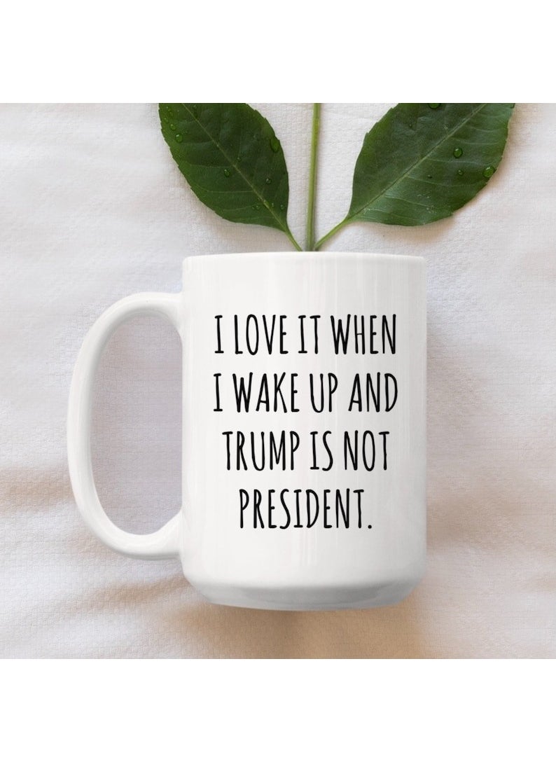 Bexdore - Trump Mugshot Mug, I Love It When I Wake Up In The Morning and Donal English Mug - Image 1