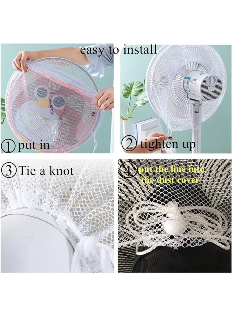 ChicAbode مروحة غطاء, غطاء غبار مروحة قابلة للغسيل, آمنة ودائمة, سهلة التركيب, منع الأطفال من الحصول على أصابعهم عالقة في المروحة, مروحة جدار, مروحة طاولة, مروحة طاولة, مروحة طاولة - Image 5