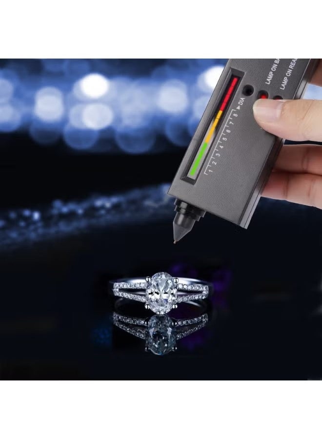 جهاز فحص الأحجار الكريمة والمويسانيت المحمول Diamond Selector II، مزود ببطارية داخلية، قم بإزالة الغلاف الواقي للبطارية وأدخلها قبل الاستخدام، قلم فحص احترافي للأحجار الكريمة والمجوهرات - Image 4