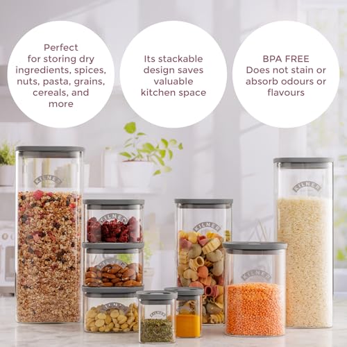 Kilner Fresh Storage Jar 35 Litre Airtight Glass Container Durable Vacuum Seal Lid BPAFree Jar for Food Storage Pasta Dry Goods Pantry Organisation - Image 3