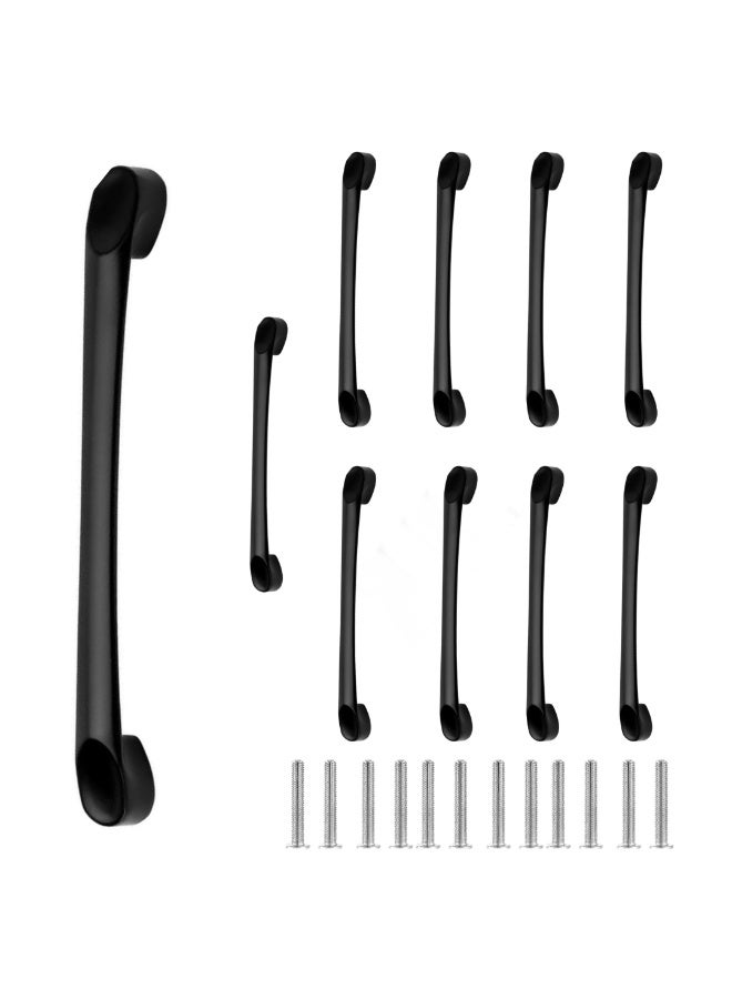 FIRST PRO 10 Piece Cabinet Handles Set 128 mm Center to Center, 164 mm Full Length, Kitchen, Wardrobe and Drawer Handles, Durable Modern Hardware, Easy Install - Image 1
