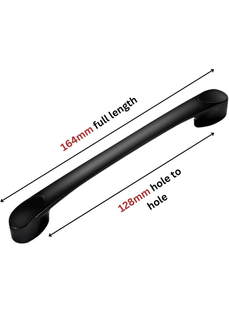 FIRST PRO 10 Piece Cabinet Handles Set 128 mm Center to Center, 164 mm Full Length, Kitchen, Wardrobe and Drawer Handles, Durable Modern Hardware, Easy Install - Image 3