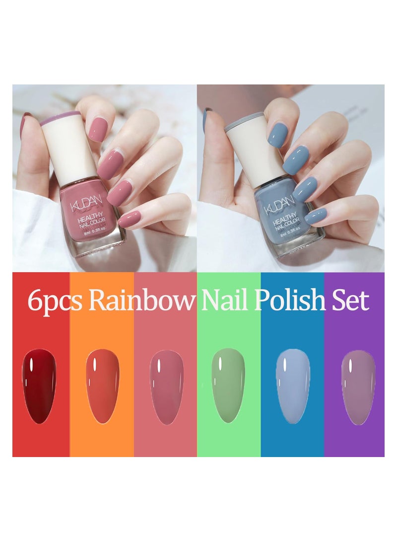 Nail Polish Set, Quick Dry & Long Lasting Nail Varnish, Non-Toxic Water Based Holographic Nail Polish, No Need UV Nail Polish Kit Gifts for Women Girl (Multicoloured) - Image 2