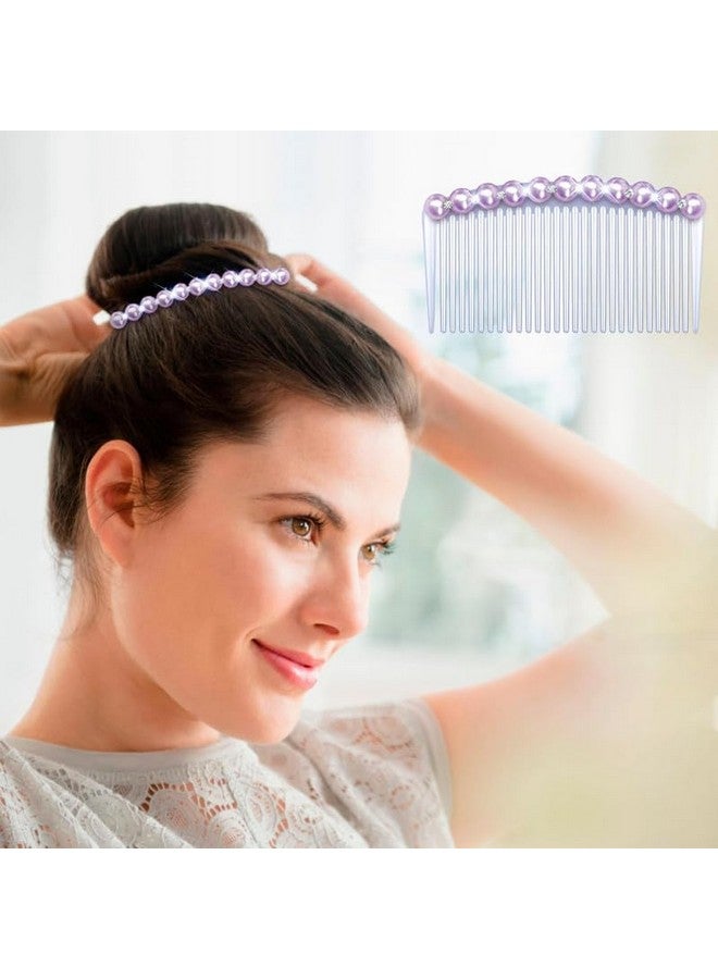 SHIDARA 5 PCS Side Hair Comb with Pearls Rhinestone for Women Hold Bangs Hair Twist Comb French Twist Hair Pin Clips Hair Accessories Decorative Comb for Women Kids Girls - Image 4
