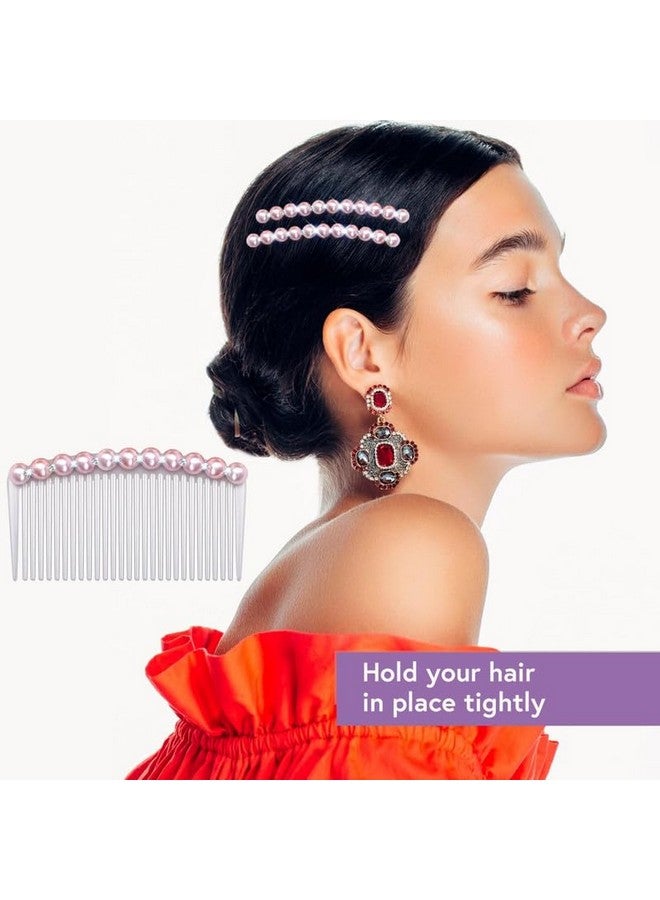 SHIDARA 5 PCS Side Hair Comb with Pearls Rhinestone for Women Hold Bangs Hair Twist Comb French Twist Hair Pin Clips Hair Accessories Decorative Comb for Women Kids Girls - Image 5