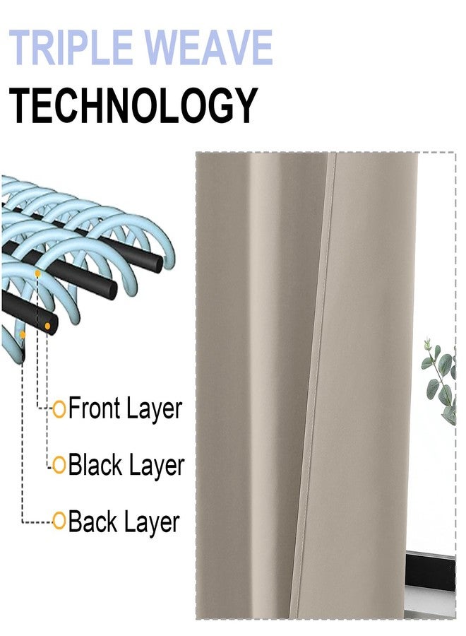 Simplebrand Ava Stone Blackout Curtains for Bedroom, 78 Inch Length, 2 Panels Set, Privacy Thermal Insulated Rod Pocket Window Curtains for Patio, French Door, W40 x L78 Inch - Image 5