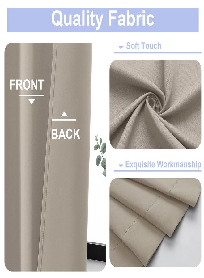 Simplebrand Ava Stone Blackout Curtains for Bedroom, 78 Inch Length, 2 Panels Set, Privacy Thermal Insulated Rod Pocket Window Curtains for Patio, French Door, W40 x L78 Inch - Image 4