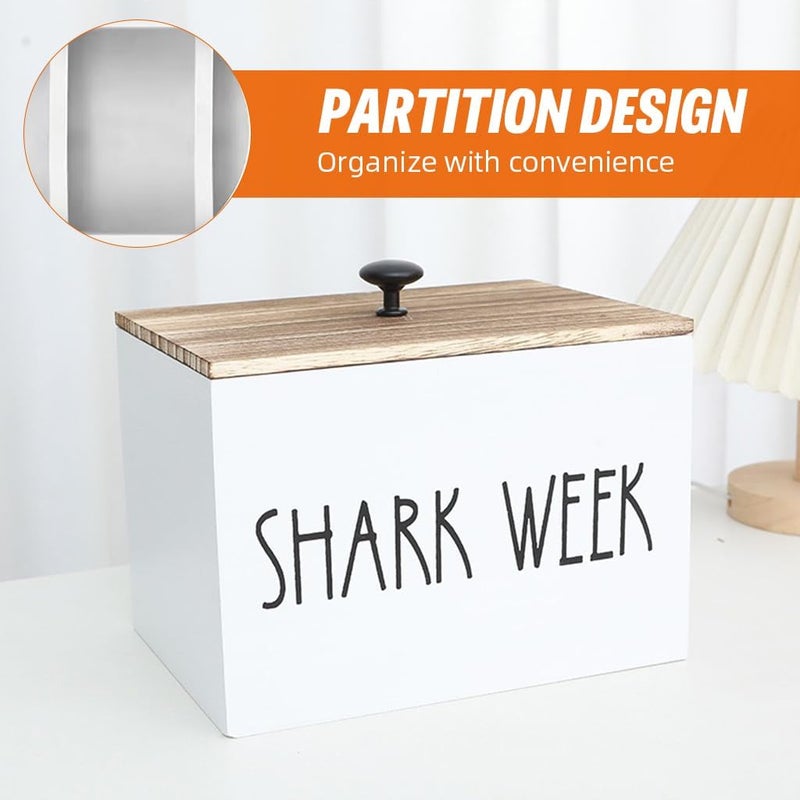 HASTHIP Tampon Holder Storage Box for Bathroon, Girls Stuff Storage Box with Lid, Wooden Desk Organizer Box Utility Storage Box (20x13x13cm) - Image 4