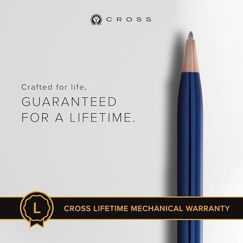 Cross Century II Refillable Ballpoint Pen Presented in a Luxury Gift Box - Medium Point, Black Ink, Translucent Cobalt Blue & Rose Gold - Image 4