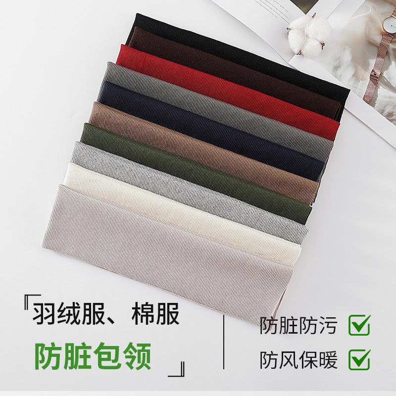 Korean style all-match anti-dirty collar easy to deal with stains to keep the neckline clean and tidy autumn and winter essential cotton-padded jacket removable and washable collar - Image 1