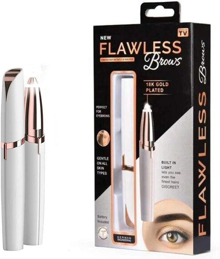 Aputue Eyebrow Trimmer, Eyebrow Hair Remover, with Light for Women, Portable Electric Eyebrow Hair Removal Eyebrow Razor, Painless Eyebrow Epilator for Eyebrow, Ear Hair, Nasal Hair, Beard - Image 3