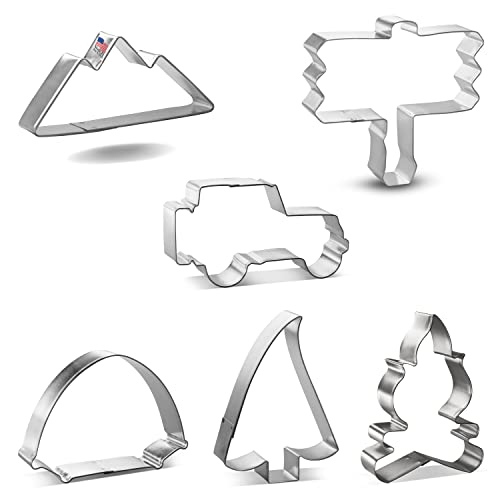 Foose Cookie Cutters Mountain Camping 6 Pc Set with Recipe Card, Made in USA - Image 3