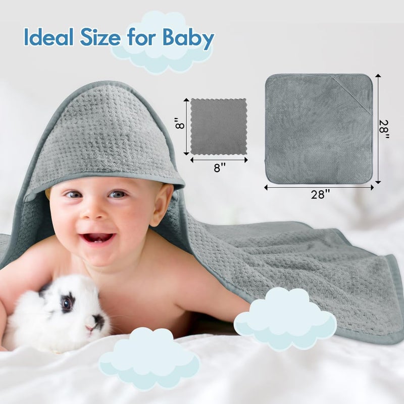 Orighty Baby Hooded Towel Set with Washcloths - Image 5