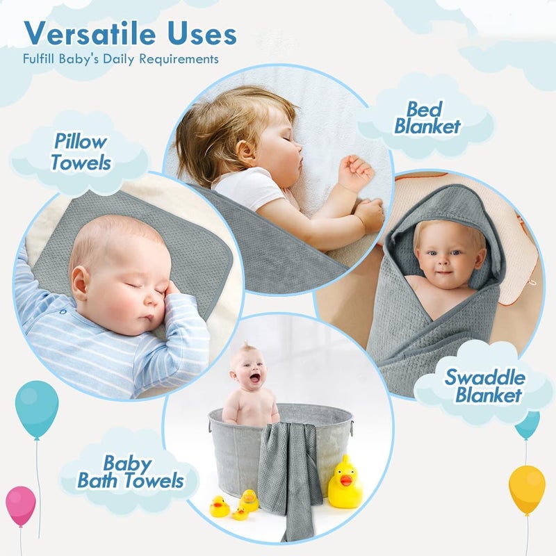 Orighty Baby Hooded Towel Set with Washcloths - Image 4