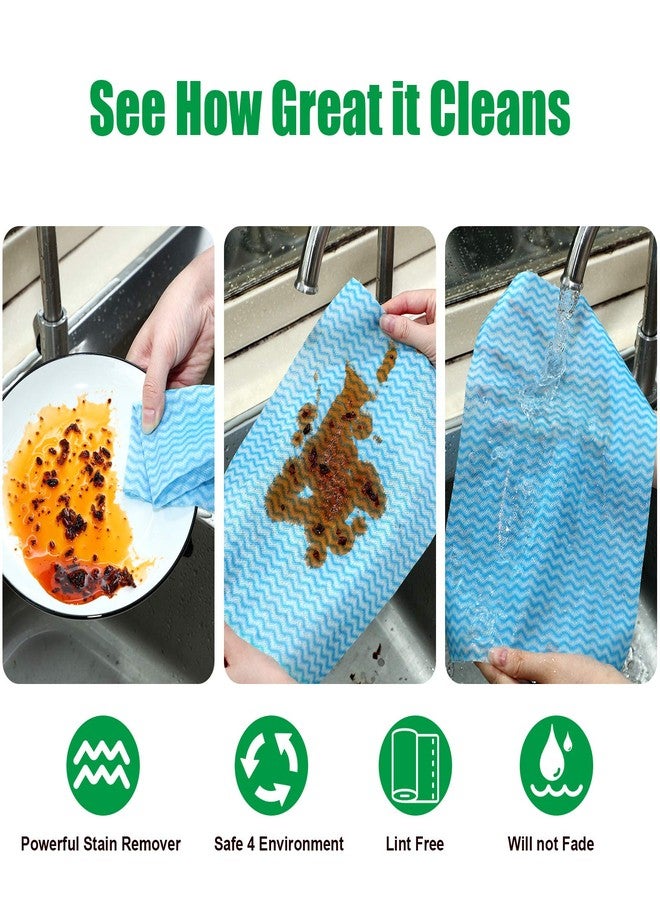 ستار ماستر مناديل مطبخ كلين إكس، لفائف مناديل قابلة لإعادة الاستخدام، مناديل ورقية أوريغامي، لفائف مناديل، مناديل تنظيف، مناديل ورقية غير منسوجة سريعة الجفاف وقابلة لإعادة الاستخدام، مناديل مائدة، مناديل قماشية غير منسوجة قابلة للغسل للمنزل والمطبخ (4 قطع) - Image 2