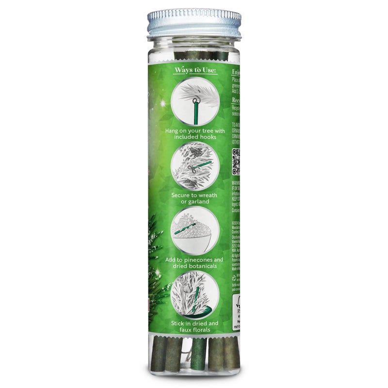 Scentsicles White Winter Fir Scented Christmas Ornaments with Hooks - 1 Bottle (6 Sticks Total) - Image 2