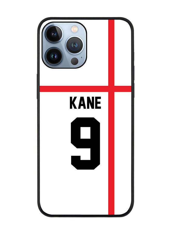 Stylizedd Rugged Black edge case for Apple iPhone 13 Pro Max Slim fit Soft Case Flexible Rubber Edges Anti Drop TPU Gel Thin Cover - Football Team - England Player Name - Kane - Image 1