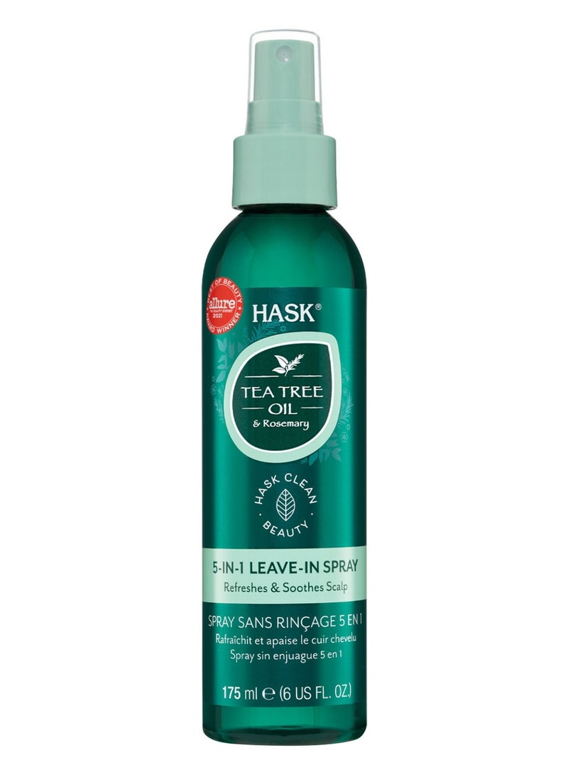 Hask Tea Tree Oil & Rosemary 5 In 1 Leave In Spray 175Ml