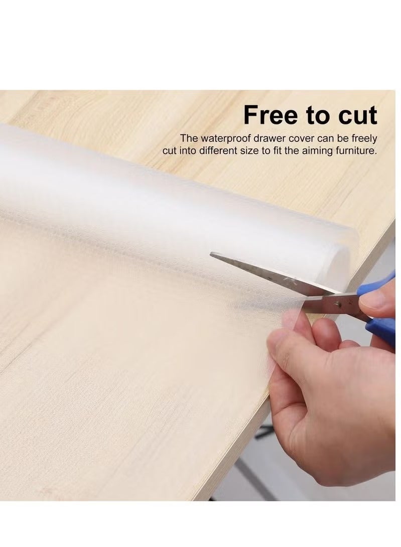 رول مفرش سيليكون لرفوف و أدراج المطبخ و الدواليب والمكاتب قابل للغسيل بخامة عالية الجودة بمقاس 45سم *500 سم متعدد الالوان والاشكال - Image 3