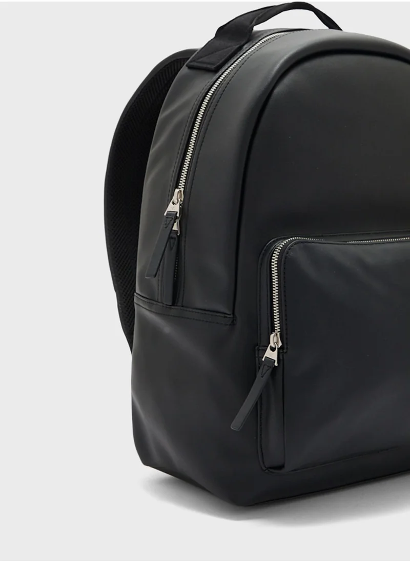 Calvin Klein Jeans Monogram Front Pocket Zip Backpack