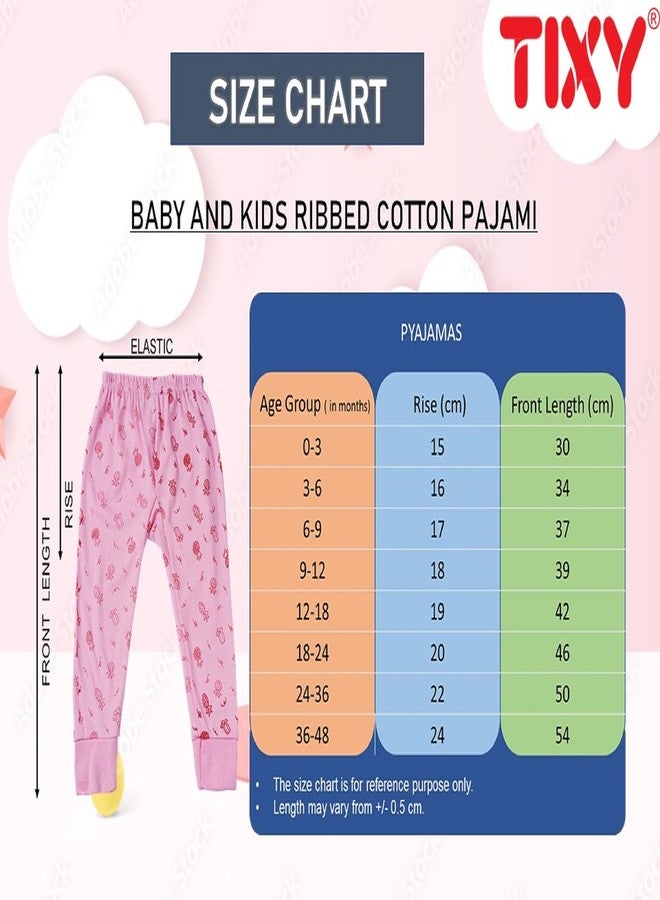 TIXY Baby Boys And Girls Soft Cotton Regular Fit Pajamas/Pants With All Over Prints For Boys And Girls (Multicolor, Pack Of 6, 6 Months-12 Months) - Image 5