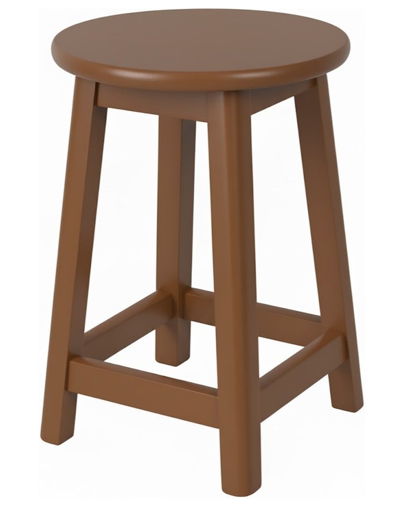 Wooden bar stool without backrest, 50 cm brown color