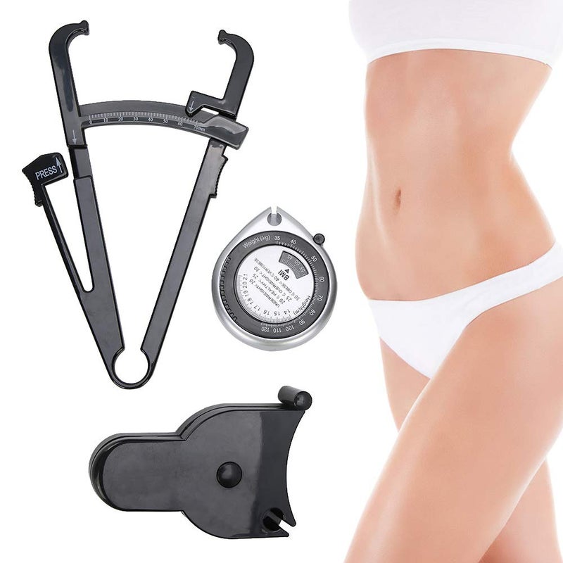 كلاراكو جهاز قياس مؤشر كتلة الجسم (BMI)، مسطرة قياس الجسم بفرجار الدهون، شريط قياس للرأس والخصر والورك والساق والذراع، مقياس دهون الخصر ومؤشر كتلة الجسم بدقة - Image 1