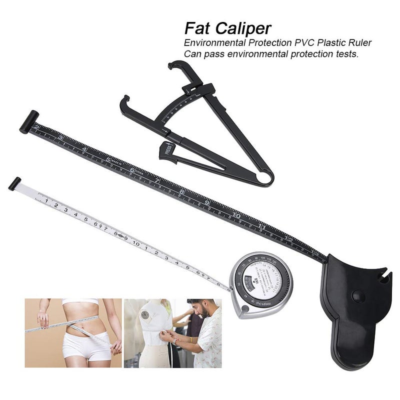 كلاراكو جهاز قياس مؤشر كتلة الجسم (BMI)، مسطرة قياس الجسم بفرجار الدهون، شريط قياس للرأس والخصر والورك والساق والذراع، مقياس دهون الخصر ومؤشر كتلة الجسم بدقة - Image 2