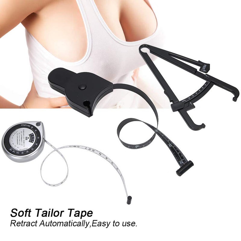 كلاراكو جهاز قياس مؤشر كتلة الجسم (BMI)، مسطرة قياس الجسم بفرجار الدهون، شريط قياس للرأس والخصر والورك والساق والذراع، مقياس دهون الخصر ومؤشر كتلة الجسم بدقة - Image 4