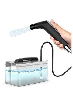 Albawadi Portable Shattaf Travel Bidet Sprayer for Hygiene Cleaning with 2.3L Water Container  - Image 1