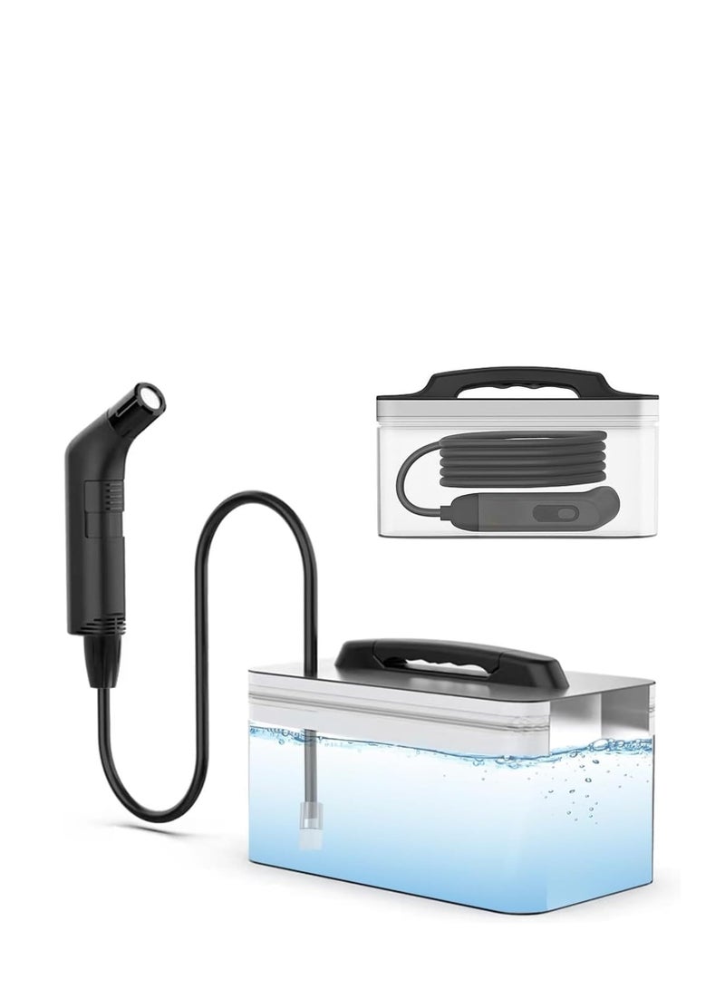 Albawadi Portable Shattaf Travel Bidet Sprayer for Hygiene Cleaning with 2.3L Water Container - Image 1