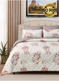 Master Home Textile 6Piece Microfiber Floral Bedspread Set Fits 200 x 200 cm Double Size Bed King Size Compressed Comforter Set Elmira Series  - Image 1