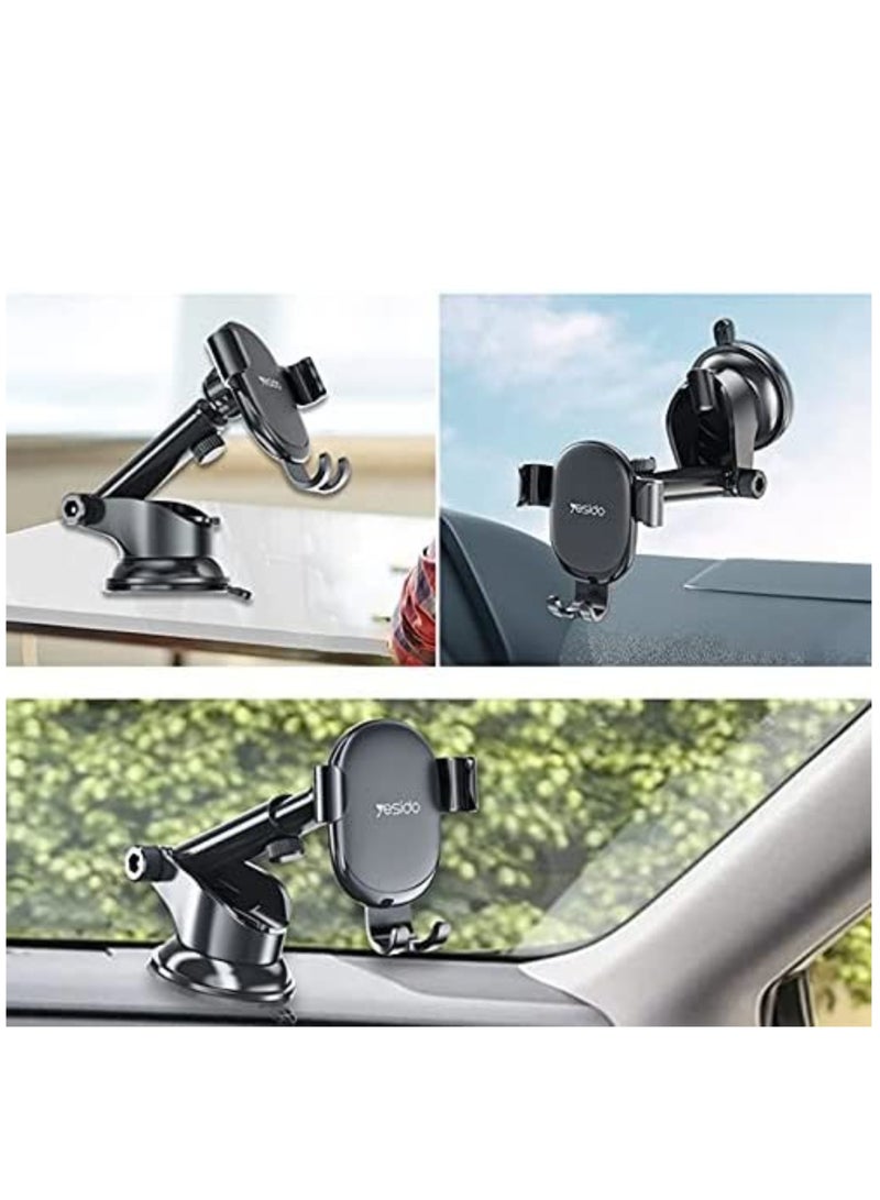 Yesido C120 Telescopic Car Dashboard Windshield Suction Phone Stand Gravity Holder - Image 3