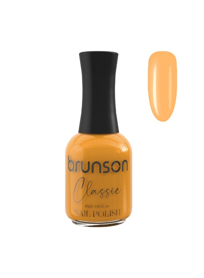 Brunson Classic Nail Polish 18ml Fast Dry Nail Lacquer Nail Harderner Normal Polish Glossy Gel Effect Quick Air Dry Long-Lasting Natural Nail Enamel Salon Quality Manicure Pedicure Regular Polish - Image 1