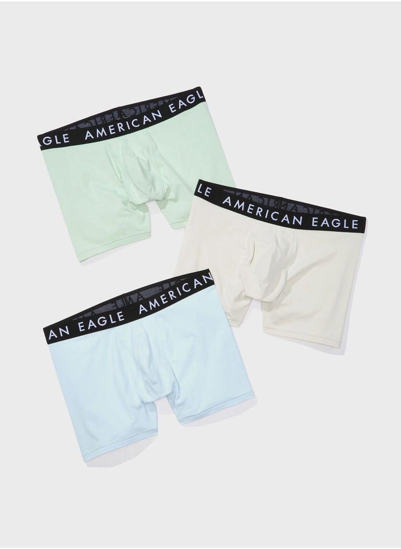 American Eagle 3 Pack Logo Band Trunks 
