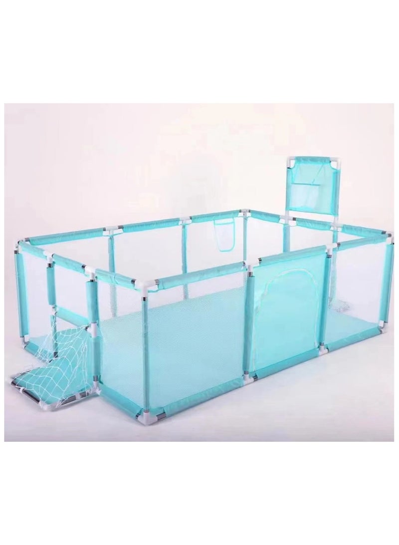 ORiTi سياج ألعاب الأطفال، ملعب داخلي، سياج منزل الطفل، مشي الطفل، سياج حصيرة الزحف الداخلية، سياج واقي - أخضر