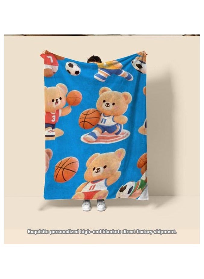 عام بطانية رقيقة من الفانيلا (دافئة ومريحة، ومناسبة للنوم واستخدام الألعاب وإزالة الغبار ومقاومة للرمل) 150 سم * 200 سم - 335 - Image 3