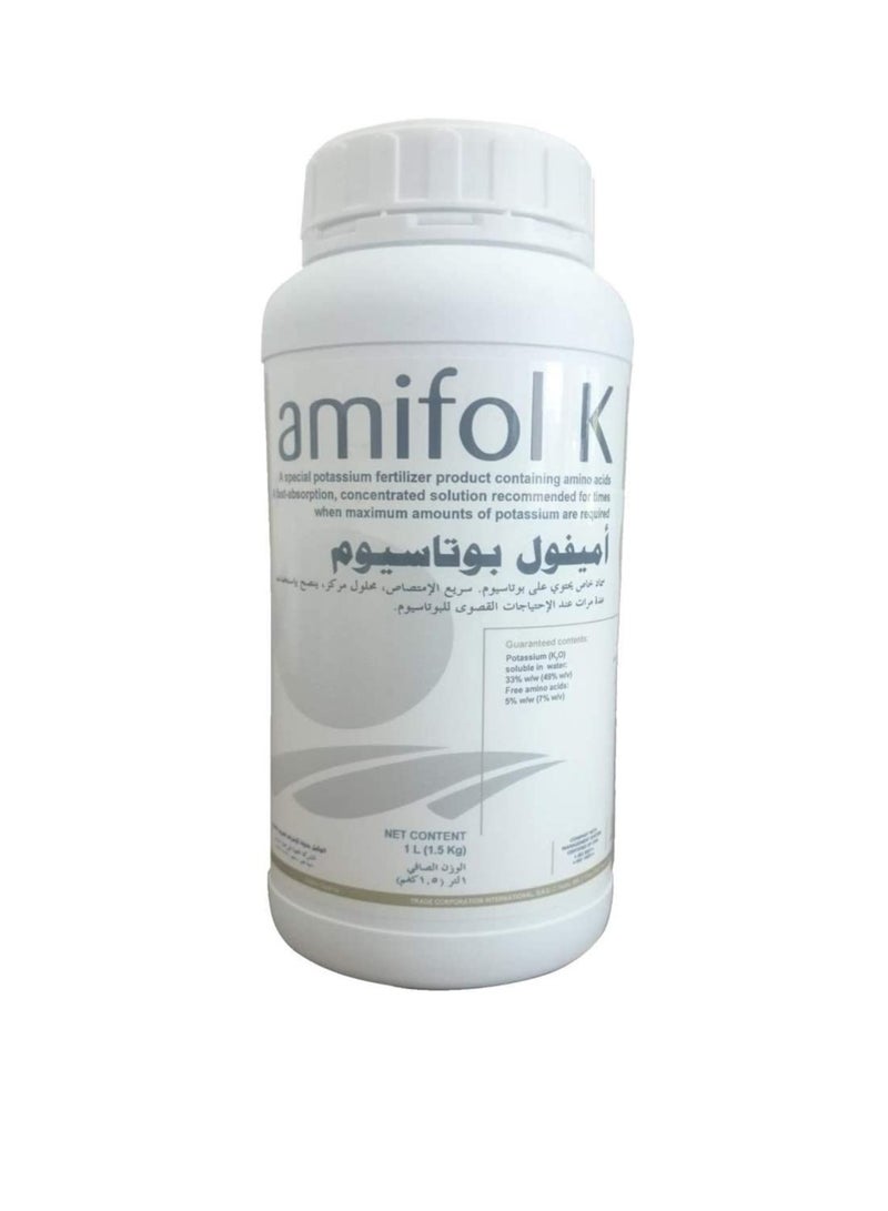 Generic amifol K | High concentration of liquid Potassium fertilizer containing amino acid | 1 L | 100% Soluble 100% Plant Safe 100% Reliable  - Image 2