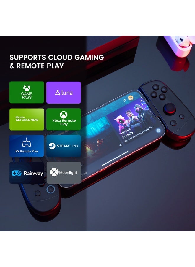 LEADJOY Professional Mobile Gaming Controller LeadJoy M1B for iPhones (Lightning) Support EGG-3DS Emulator, Play Xbox, GeForce NOW, Genshin Impact, Diablo Immortal, Call of Duty, Apex- Passthrough Charging- Ultra Low Latency - Image 5