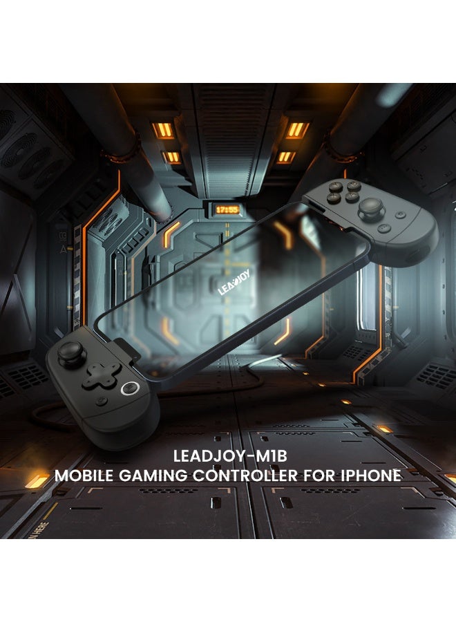 LEADJOY Professional Mobile Gaming Controller LeadJoy M1B for iPhones (Lightning) Support EGG-3DS Emulator, Play Xbox, GeForce NOW, Genshin Impact, Diablo Immortal, Call of Duty, Apex- Passthrough Charging- Ultra Low Latency - Image 2