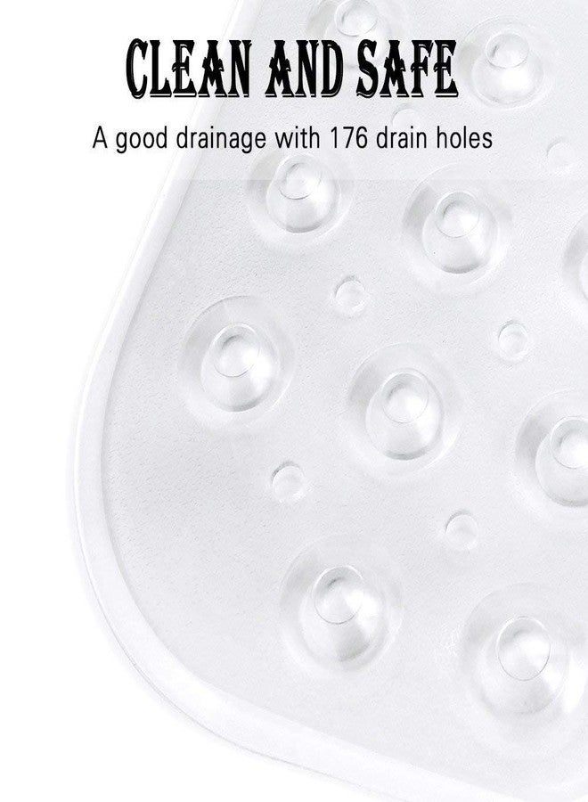EASY SHOPE Anti Skid PVC Bathroom Mat for Bathtub Shower with Suction Cups. (Transparent Wight Color, 40 x 100 cm, 1-pcs) - Image 3
