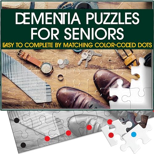 Keeping Busy Large Piece Puzzles for Seniors Travel 35 Piece Puzzles for Dementia Patients Color Coded Templates Dementia Activities for Seniors Alzheimers Products for Elderly Alzheimers Activities - Image 1