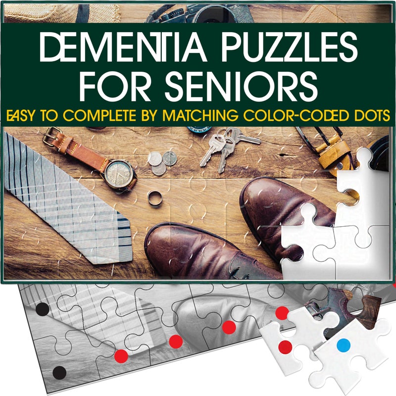 Keeping Busy Large Piece Puzzles for Seniors Travel 35 Piece Puzzles for Dementia Patients Color Coded Templates Dementia Activities for Seniors Alzheimers Products for Elderly Alzheimers Activities - Image 3