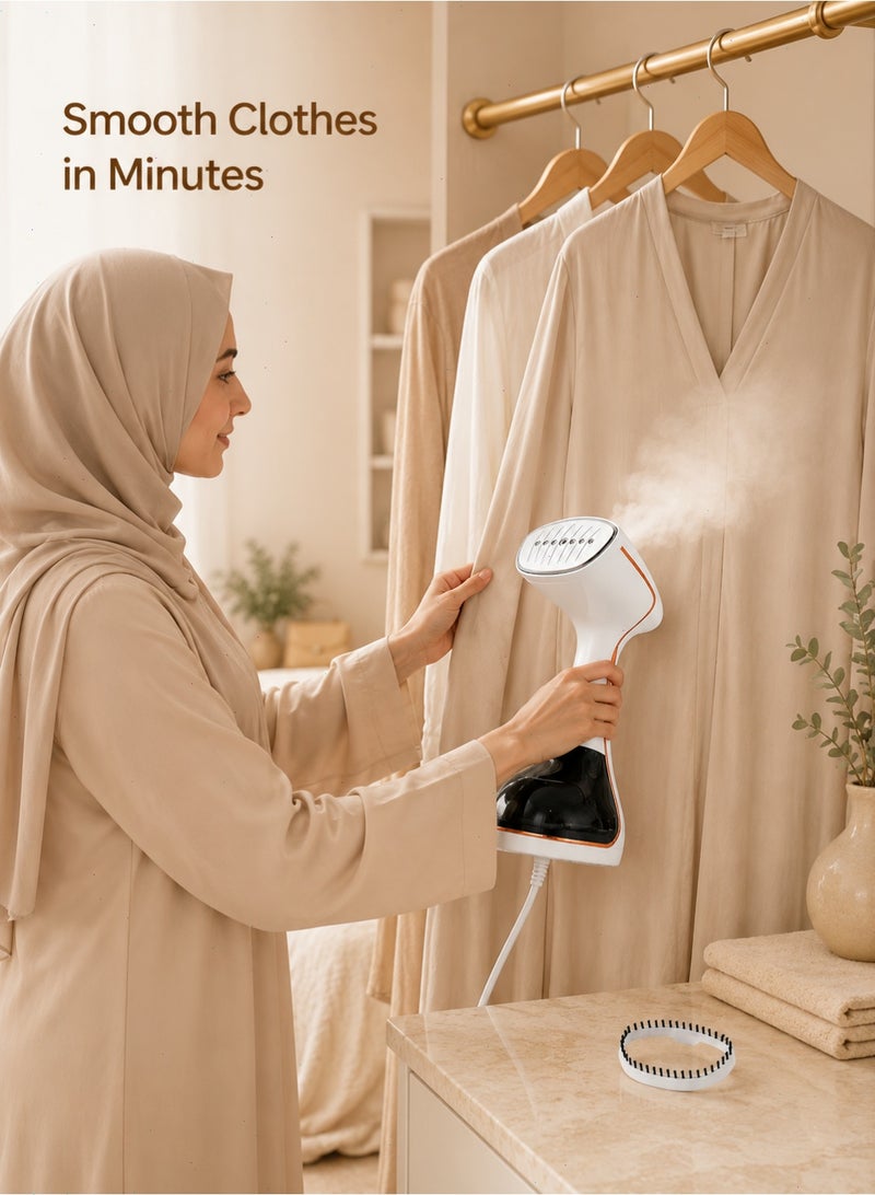 Pomefar Handheld Garment Steamer,Portable Clothes Steamer with Wrinkle Removal Fabric Brush for Home, Travel - Image 5