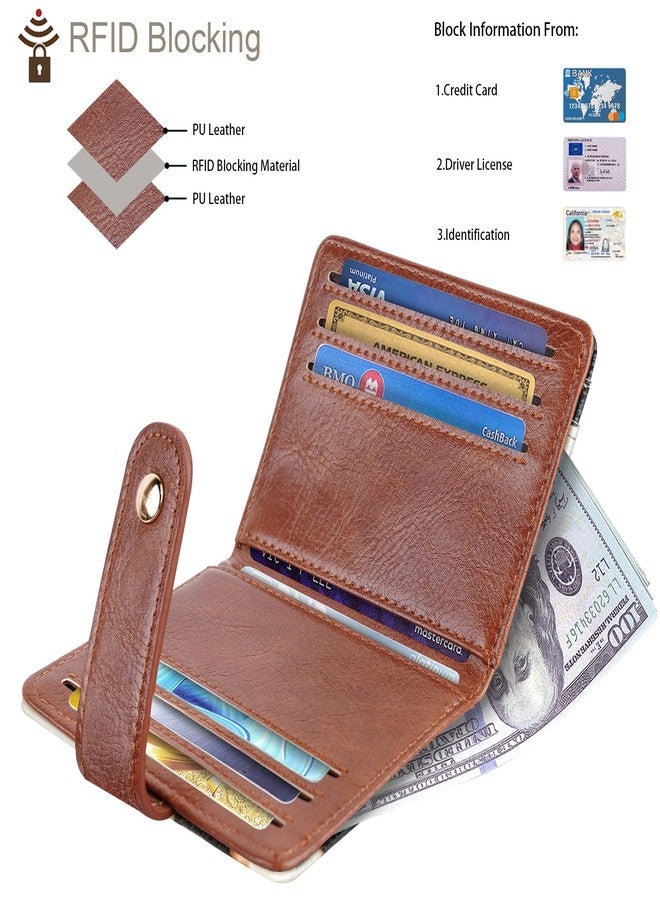 Simikol Slim Bifold Wallet RFID Credit Card Wallet Small Cute Card Holder for Women, Brown Cow - Image 3