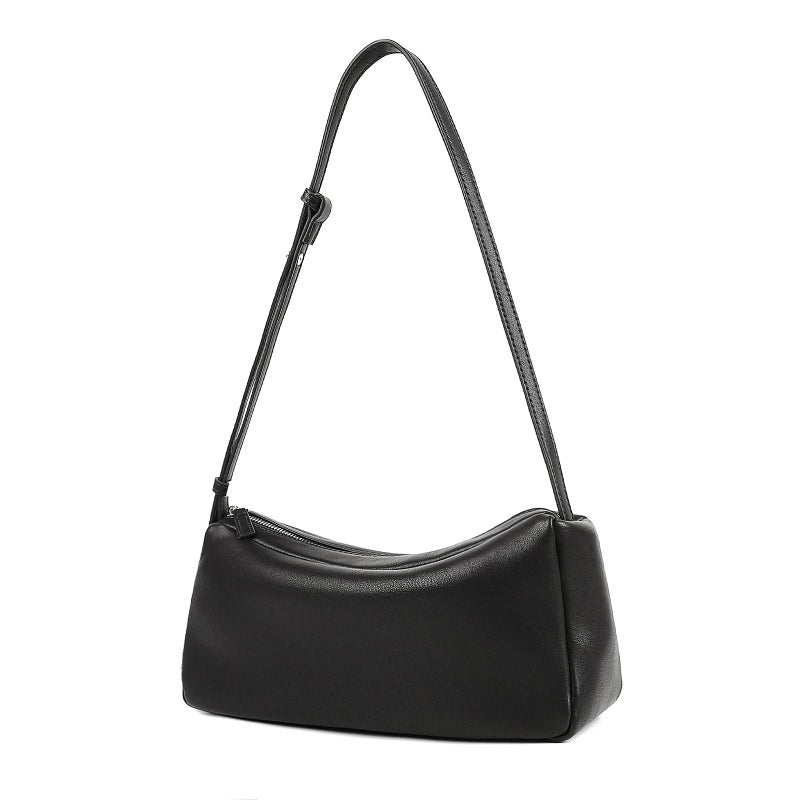 MoreFarther Genuine Leather Crossbody Bag for Women, Soft Small Hobo Bag with Adjustable Strap, Leather Purse for Women (Blackâ€Œ) - Image 1