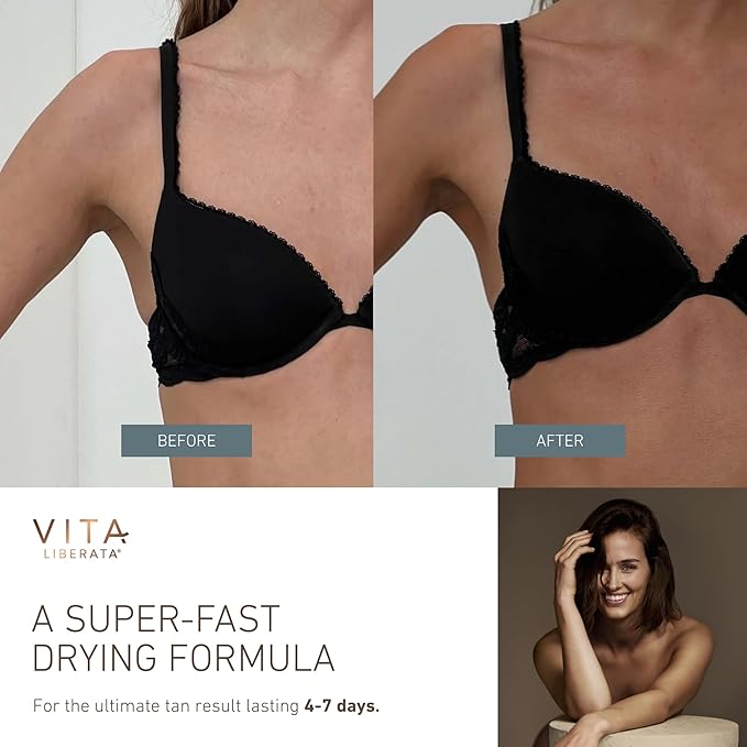 VITA LIBERATA Tinted Tan Lotion Medium 200ml Mitt Bundle Hydrating Tanning Lotion SunKissed Tan Designed for Face Body Use Tinted Lasting Tan Streak Free Blend - Image 5