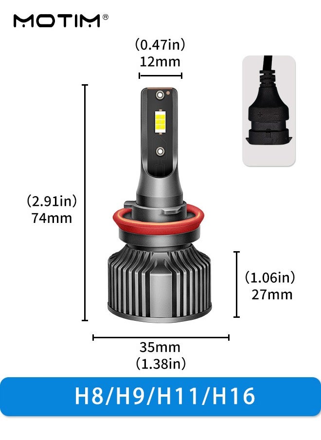 لمبات المصابيح الأمامية H8/H9/H11/H16 LED، مصابيح أمامية للقيادة بضوء عالٍ ومنخفض، سطوع أكثر بنسبة 300%، متوافقة مع السيارات، 12000 لومن وات، 50 واط، صندوق ثنائي (2 مصباح) - pzsku/Z4F505156995C94A71604Z/45/_/1724996342/928f6a57-2531-4b74-86b8-0291e829b884